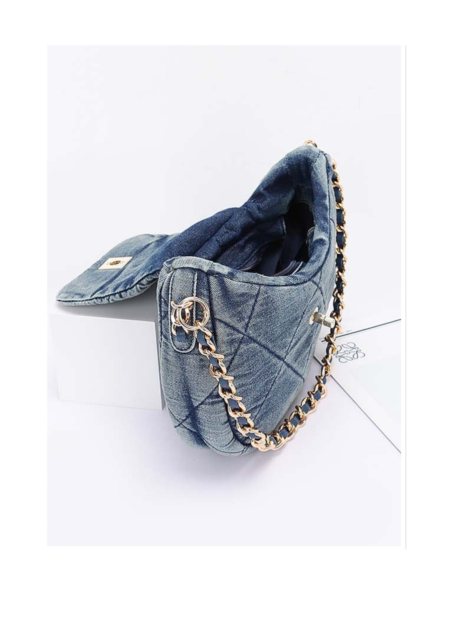 Gloria A ( Light Denim Quilted) bag