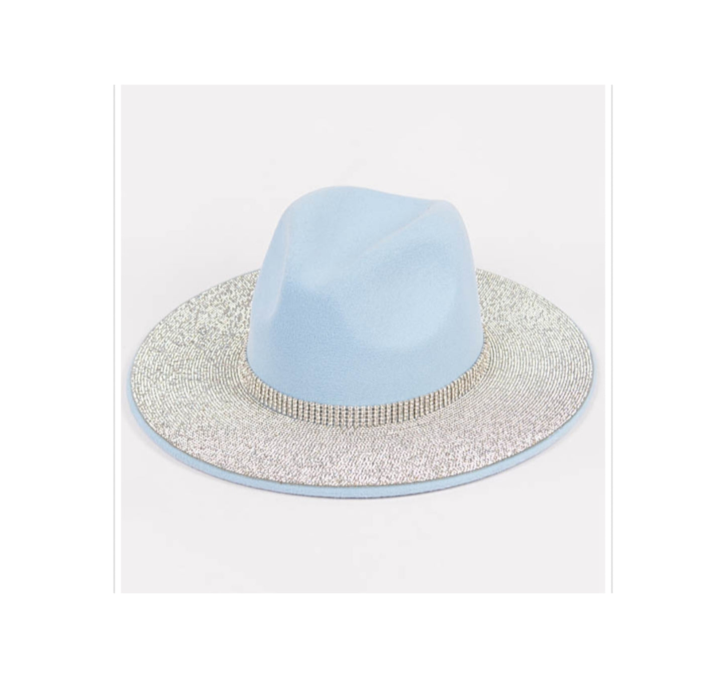 Light Blue Bling Fedora