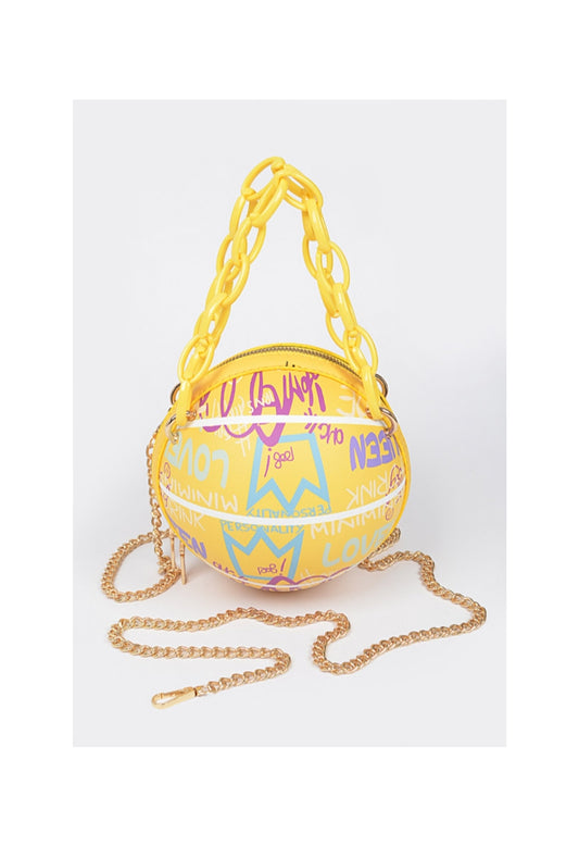 Basketball Graffiti bag (Yellow)