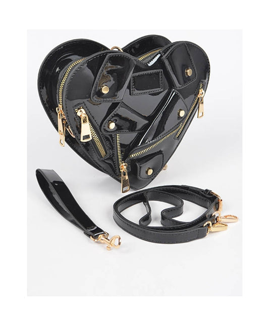 Black Heart (patent leather) bag