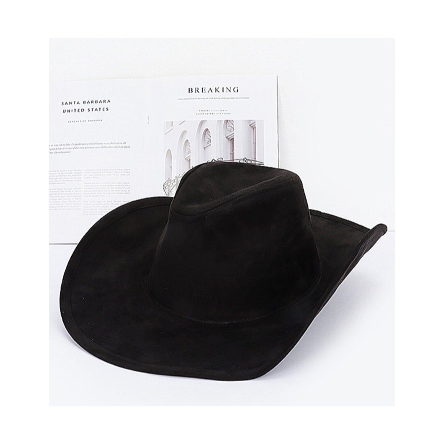 Black Cowboy hat (faux wool)