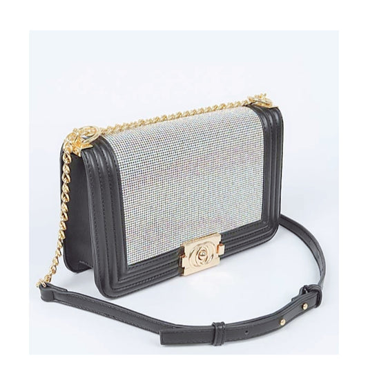 Crystal Bag (black with AB stones