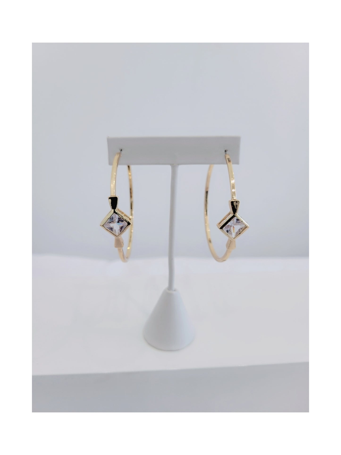 Diamond  Hoops (Gold)