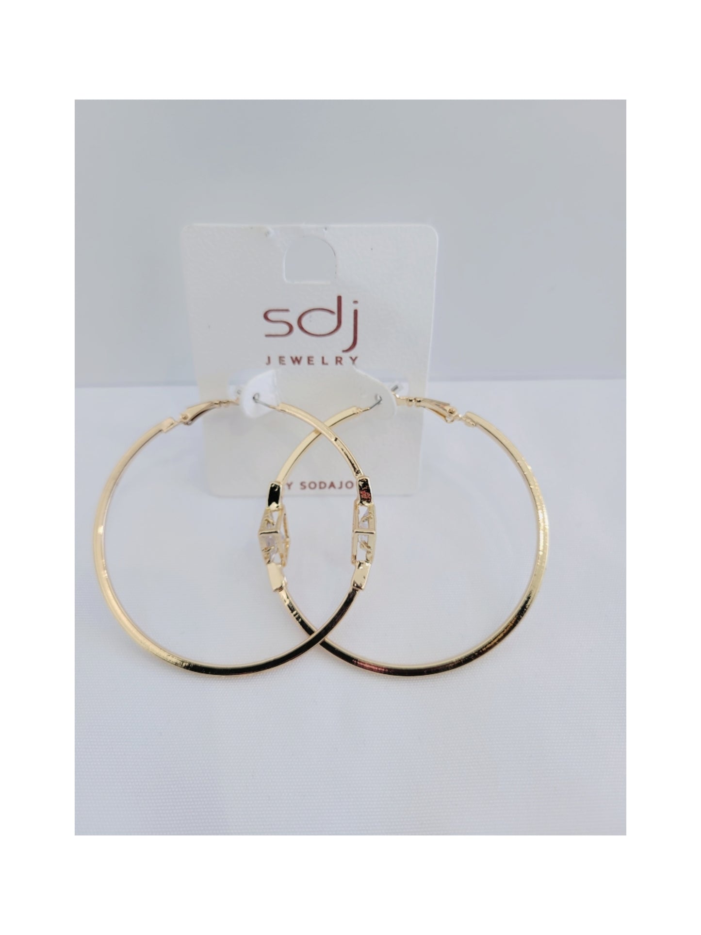 Diamond  Hoops (Gold)