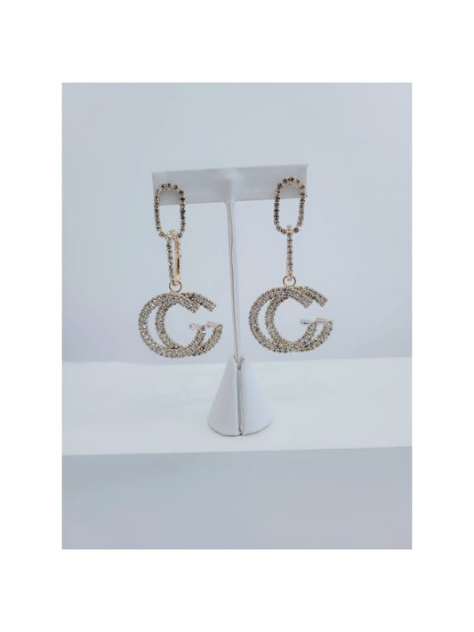 GG earrings bling and Gold