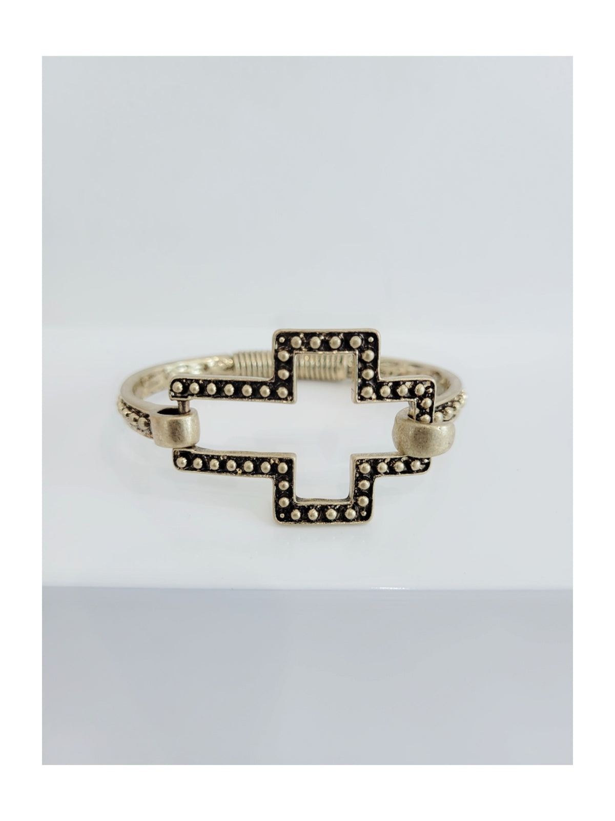Cross bracelet (stained gold)