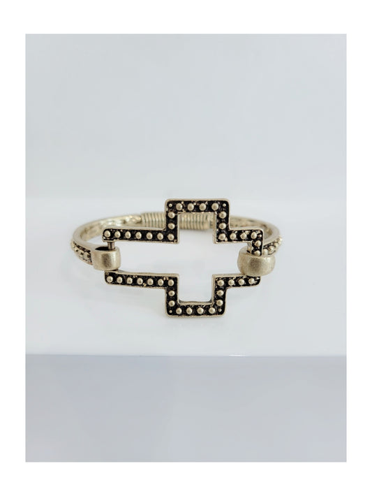 Cross bracelet (stained gold)