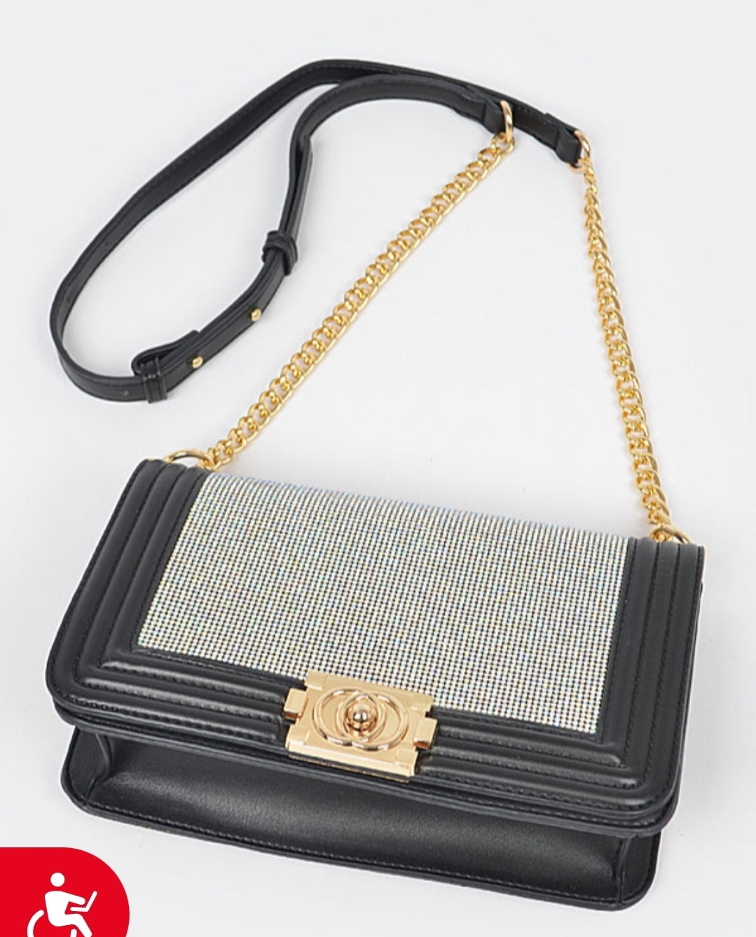 Crystal Bag (black with AB stones